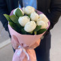 Букет из 7 белых пионов фото 2