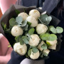 Букет из 9 белых пионов фото 2